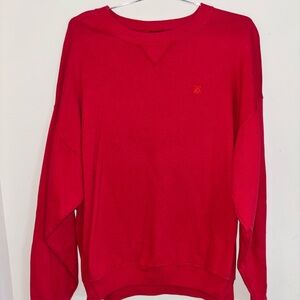 Vintage 90s OshKosh B Gosh Sweatshirt Red Heavyweight Farm Workwear Crewneck men